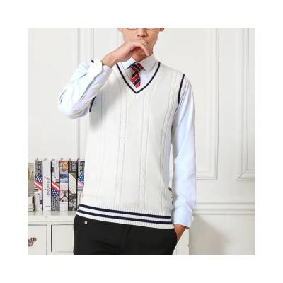 China Cheap Custom Made Argyl High School Student School Uniform Vest Sweater For Men for sale