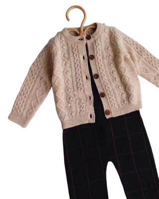 China 2021 Anti-Shrink Winter and Autumn Warm Single-Breasted Universal Knit Solid Color Cardigan Sweater Sets for Kids for sale