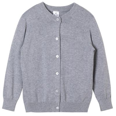 China 2021 Children Anti-Shrink Round Neck Knitted Cardigan Spring and Autumn Pure Cotton Middle-Aged Children' S Sweater for sale