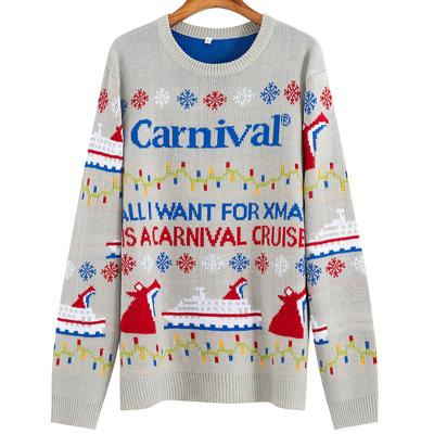 China Custom Anti-wrinkle Ugly Cartoons Cozy Christmas Sweater For Girls for sale