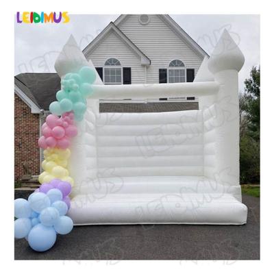 China Children Play Center Commercial Grade Light Pastel Color Bouncy Castle To Wedding Inflatable Bounce House Jumping White Bouncy Castle for sale