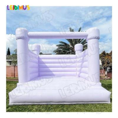 China Kids Play Center White Customize Wedding Inflatable Adult Mini Pink Sky Blue Lilac Design Bouncy Castle Commercial PVC Material for sale