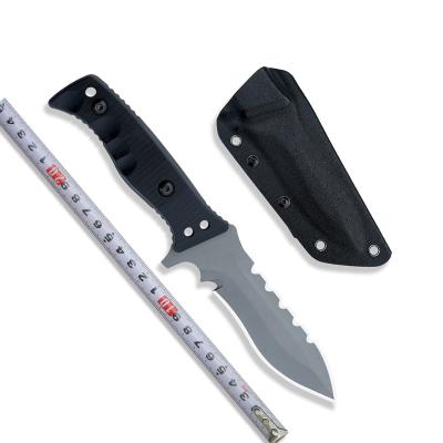 China Thumb Knob Amazon Fixed Blade Hunting Knife Outdoor Fire Starter +sheath Hailong Hailong for sale