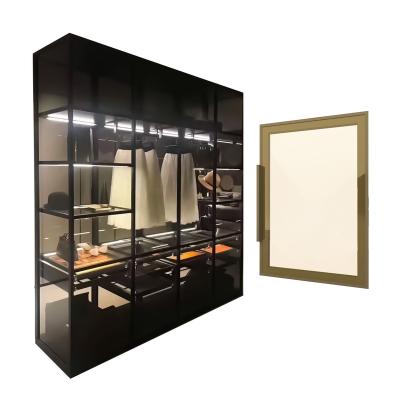 China Radfix Minimalist Aluminum Glass Door Aluminum Glass Profile Style Furniture Center-sale Wardrobe With Glass Doors for sale