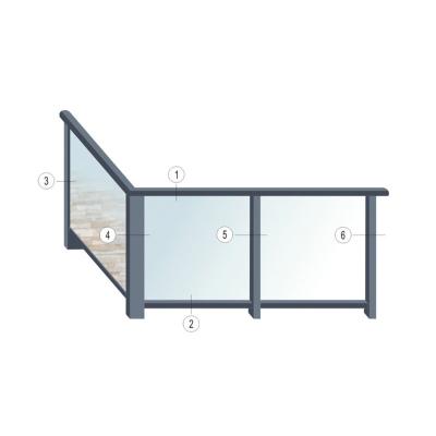 China Manufacturer Modern Design Aluminum modern balustrade and balustrade aluminum balcony balustrade for sale