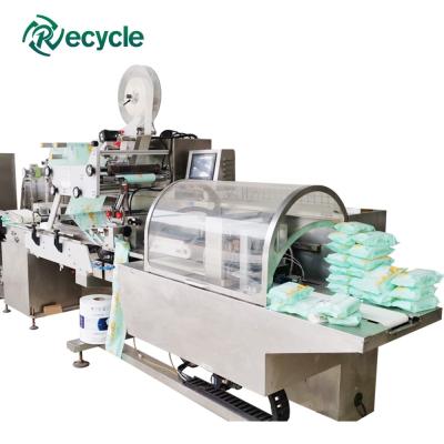 China Hot Sale Non Woven Disposable 100% Cotton Wet Wipes Machine Production Line Towel Making Folding Machine for sale