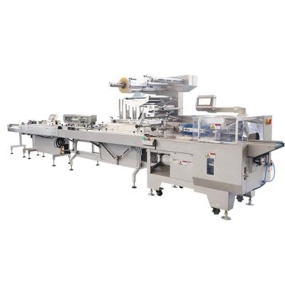 China Long Service Life Flowpack Flow Wrapper Pillow Bag Flat Bottom Burrito Servo Motor Automatic Corn Tortilla Packing Machine for sale