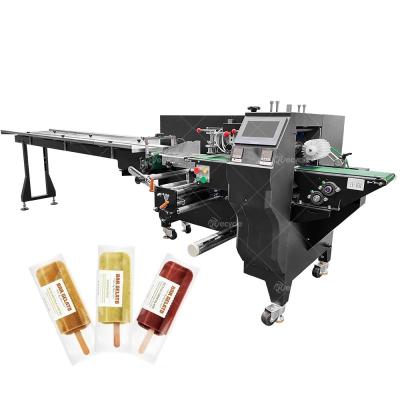 China Automatic Plastic Bag Horizontal Pillow Wafer Double Sandwiching Cookies Packaging Flow Wrapper Biscuit Packing Machine for sale