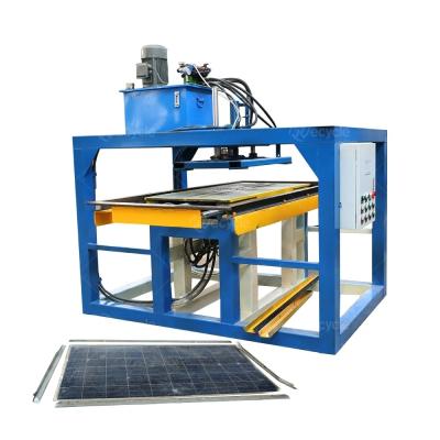 China Solar Panel Cell Sheet Aluminum Frame Removing Machine Solar Panel Cell Recycling Plant Solar Panels Glass Removing Machine for sale