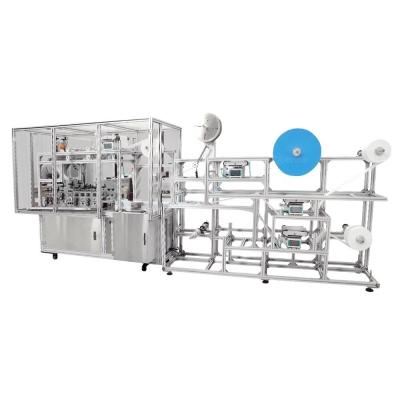 China Speed 300pcs/min Wide Elastic Ear Loop Face Mask Machine Flat Mask Production Process for sale