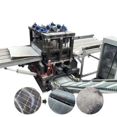 China 1400-2000KG/Hour Capacity Photovoltaic Solar Panels Crushing Sorting Recycling Machine for sale