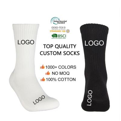 China High Quality QUICK DRY Logo Print High Quality Mens Compression Women's Embroidery Grip Fashion Crew Designer Sports Socks for sale