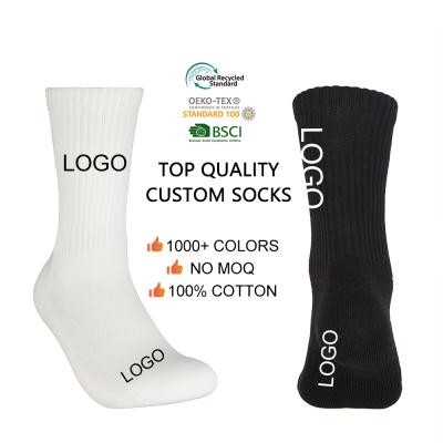 China High quality QUICK DRY custom logo cycling socks men's brand cotton non slip crew cotton grip sports for sale