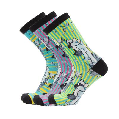 China High Quality QUICK DRY Custom Bamboo Material Colorful 3D Printed Socks for sale