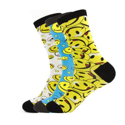 China Latest Colorful Smile Face 3D QUICK DRY Custom Bamboo Material Pattern Printed Socks for sale