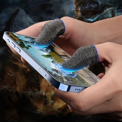 China Sensitive Touch Buttons And Breathable Good Elasticity Continuous Sweat Absorption Touch Finger Sleeve Gamer Finger Pad for sale