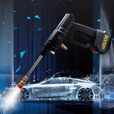 China ABS Igh Pressure Washer Wireless Automatic Machine Cordless Gasket Gun with Foam Generator Nozzle Water Pump Car Wash Gun for sale