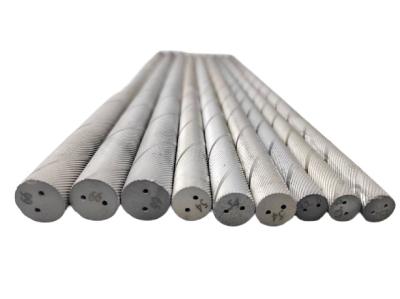 China High Hardness Finest Carbide Spiral Rod / Tungsten Threaded Rod With Double Hole for sale