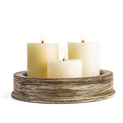 China Bulk Luxury Modern Hurricane Ships Vintage Metal Wood Decorative Votive Candle Holders for sale