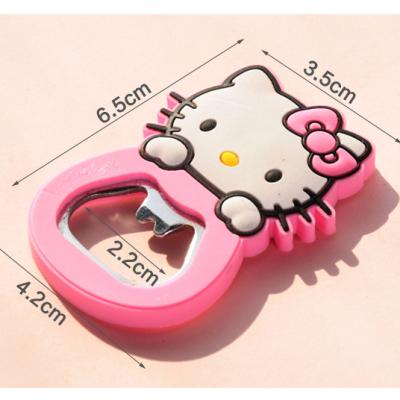 China 2021 Viable Cartoon Soft Plastic Creative Beer Opener Bottle Opener Multifunction PVC Magnetic Opener for sale