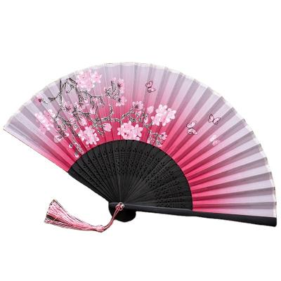 China Asian New Item Around Vietnam Folding Fan Bamboo Custom Handheld Fans Souvenir Gift for sale