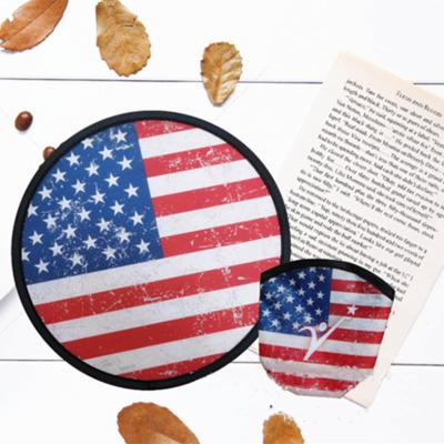 China Factory Customization Polyester Fashion Folding Fan Durable Nylon Advertising Fan Mini Portable Hand Fan for sale