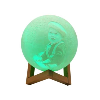 China Indoor Moon Lamp 5.9 Inch 3 Colors Moon Light For Bedrooms Moon Light Kids Night Light 3D Printed Luna Lamp Personalized Lamp for sale