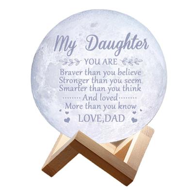 China Home Decoration/Gift Multi-size 3/16 Colors Custom 3d Text Photo Moon Lamp For Decoration for sale