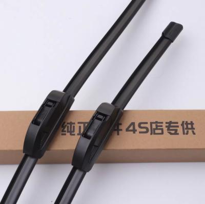 China Flexible Black Silicone Wiper Blade All Weather Durability Boneless Wiper Blades for sale