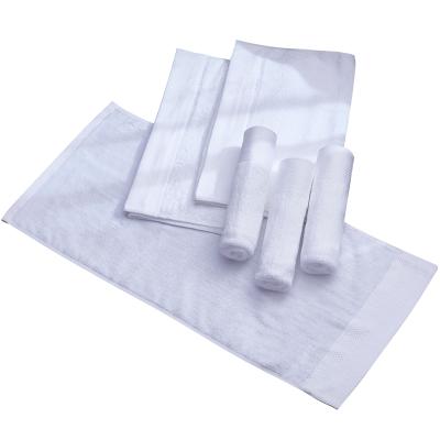 China QUICK-DRY Custom Made Size Eco-Friendly Wholesale Cotton Platinum Satin Towels White Quick-Drying Towels for sale