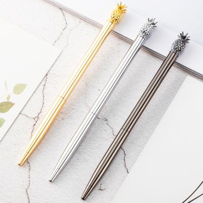 China office & Wholesale School Pen Youjin Brand Stationery Personalized Engrave Logo Twist Pineapple Slim Pen For Gift for sale