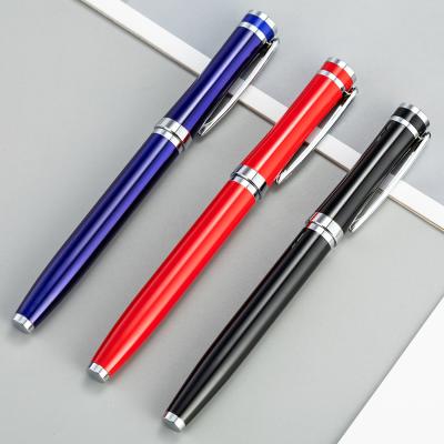 China office & Black Pen Business Gift High School End Classic Metal Rollball Pen with Fine Silm Gel Rolling Ball Refill Waterproof Ink Tip for sale