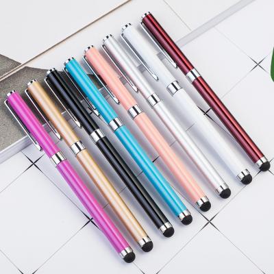 China office & School Pen Wholesale Luxury 2 in 1 Pen Capacitive Pen Custom Logo Metal Rollerball Pens for sale