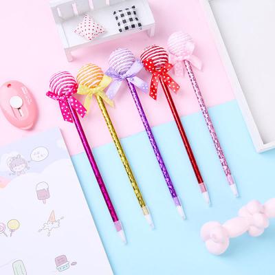 China office & Hot-selling school candy gift pen Korean and Japan ball shape cute diary plastic pen ball shape promotional pen for kids for sale