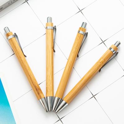 China office & School Pen Amazing New Product Natural Eco-friendly Wooden Pen Promotion Engraved Logo Metal Bamboo Pen for sale