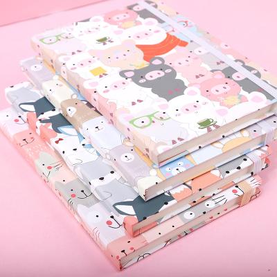 China Sale Cute Animal Printed Stock Printed On The Cover Good Quality Premium Custom Printed Notebook for sale