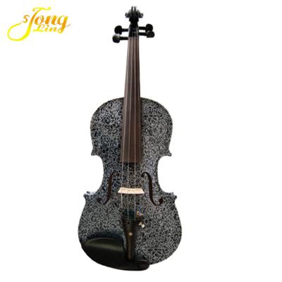 China Beauty Flower Flawless Musical Stringed Instruments Violin for sale