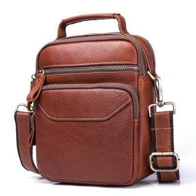 China Casual Luxury Cross - Body Handbag Bolsas Sling Chest For Male Cowhide Genuine Leather Messenger Bag Men Shoulder Original Bag for sale