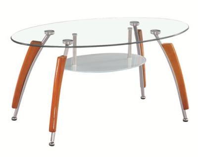 China Customizable Modern Living Room Furniture Oval Glass Top Height Coffee Table Design With Metal Legs for sale