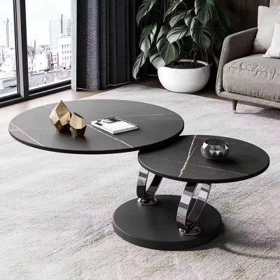 China Wholesale Modern Revolving Glass Coffee Side Table Folding (Height)Adjustable From China Manufacturer for sale