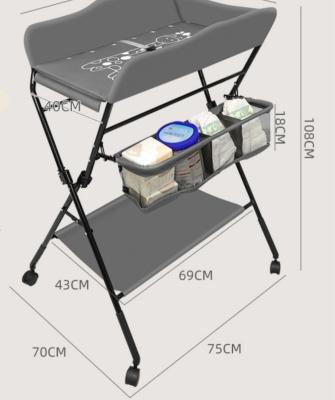 China Custom Logo Foldable Baby Changing Table For Home School Hotel High Strength for sale