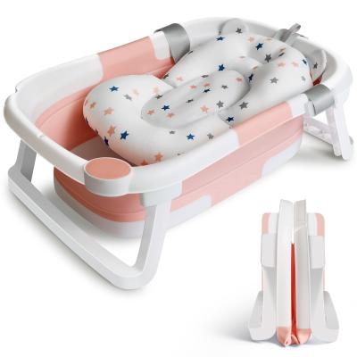 China Lightweight Baby Bathtub Plastic Collapsible Bathtub With Electronic Thermometer for sale