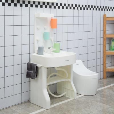 China Children Size Plastic Wash Basin With Stand Free Standing Pedestal for sale