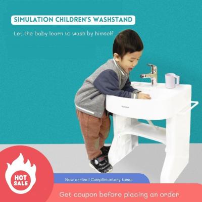 China Multifunctional Toddler Wash Basin Counter Top Kids Washstand for sale