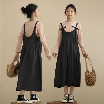 China Anti-Static Girls Cross Border Fall/Winter 2022 new parent-child age-reducing fashion College style suspenders dress for sale