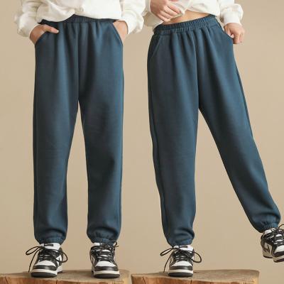 China Anti-wrinkle Beam foot sweatpants girls qiu dong with velvet beam foot loose trousers of tall waist 2022 joker leisure trousers for sale