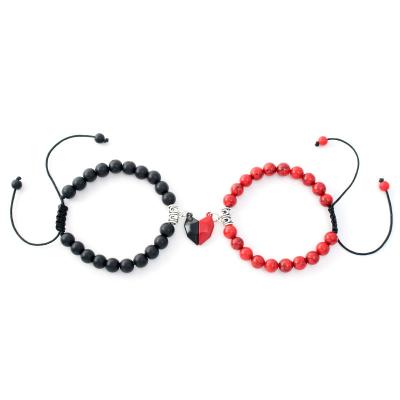 China Lovely FASHIONABLE Couples Best Friend Beads Bracelet Couples Adjustable Size Handmade Couples Bracelet for sale