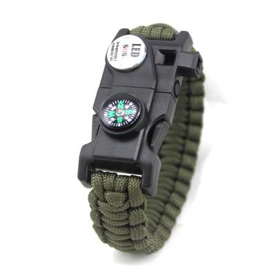 China Camping Activity 20 in 1 EDC LED Flashlight Paracord Survival Bracelet for Outdoor Survival Camping for sale