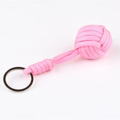 China Survival/Camping/Hiking Stainless Steel Ball Self-Defense Monkey Fist Ball Parachute Key Chain Pendant Knot for sale