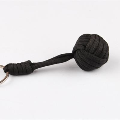 China Survival / Camping / Hiking Survival Self Defense 550 Black Parachute Monkey Fist With Steel Ball for sale